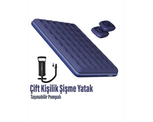 Çift Kişilik Şişme Yatak - 2 Yastık Ve El Pompası Hediyeli