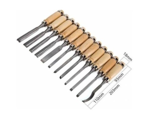 Profesyonel Ahşap Oyma Bıçak Seti 12 Parça