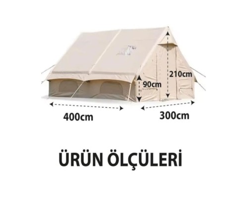 12 Kişilik 4 Mevsim Şişme Kamp Çadırı 300x400x210