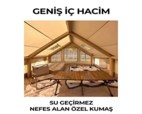 12 Kişilik 4 Mevsim Şişme Kamp Çadırı 300x400x210