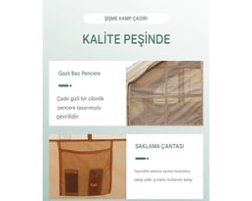 12 Kişilik 4 Mevsim Şişme Kamp Çadırı 300x400x210