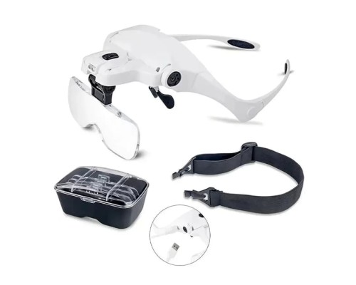 Şarjlı Gözlük Büyüteç Çalışma Büyüteci 5 Lensli 9892b2c