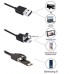 2M Endoskop 3 in 1 Yılan Kamera USB Micro Usb Type-C 2M Sert Kablo