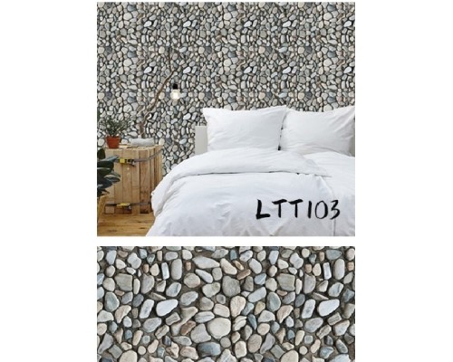 Çakıl Taşı Desenli Yapışkanlı Kaplama Kağıdı  Büyük Boy 5 Metre