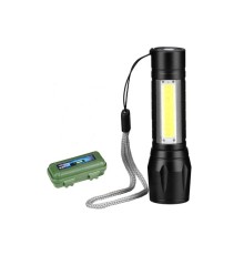 Şarjlı Metal Yağmur Suyu Geçirmez Xpe+ Cob Led'li El Feneri