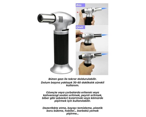 Pürmüz Çakmak Dolduralabilir Profesyonel Metal Gövde