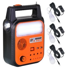 POWERDEX FM USB Bluetooth'lu Güneş Enerji Aydınlatma Seti PD-6500