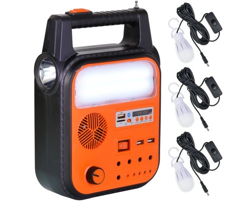 POWERDEX FM USB Bluetooth'lu Güneş Enerji Aydınlatma Seti PD-6500