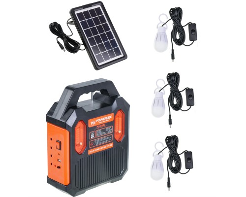 POWERDEX FM USB Bluetooth'lu Güneş Enerji Aydınlatma Seti PD-6800 POWERDEX FM USB Bluetooth'lu Güneş Enerji Aydınlatma Seti PD-6800