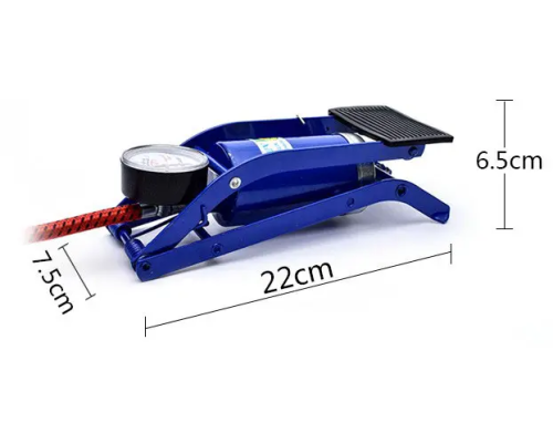 İnce Piston Araç Lastik Şişirme Göstergeli Ayak Pompası