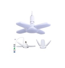 60 Watt 6000 Lumen 4 Kollu Katlanır Ampul 4 Kanatlı Katlanabilir Enerji Tasarruflu Led Ampul