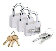 Tek Anahtarla Açılan  4 Lü Set Paslanmaz Çelik Asma Kilit