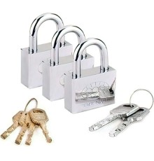 Tek Anahtarla Açılan  4 Lü Set Paslanmaz Çelik Asma Kilit