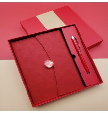 Çizgili Defter Ve Metal Kalem Seti