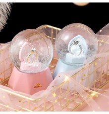 Tektaş Yüzük Temalı Işıklı Küçük Boy Kar Küresi