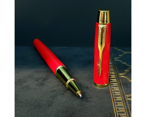 Tüylü Kalem Motif Kutulu Kırmızı Roller Kalem