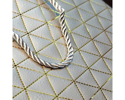 Büyük Boy Gümüş Ve Gold Desenli Karton Çanta