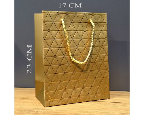 Küçük Boy Gold İpli Karton Çanta