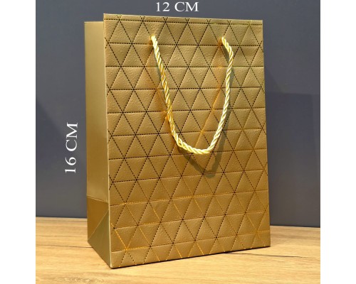 Mini Boy Gold Karton Hediye Çantası