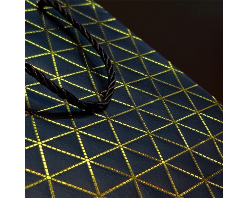 Mini Boy Siyah Gold Yaldızlı Karton Çanta