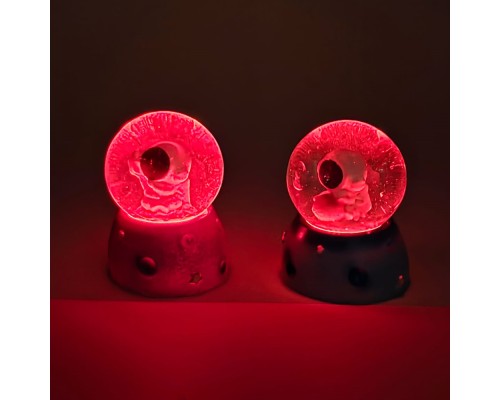 Işıklı Mini Sevimli Astronot Kar Küresi