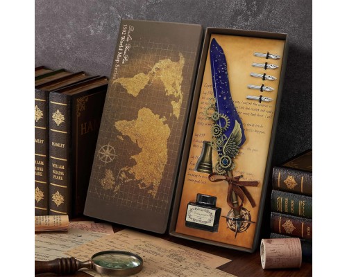 Tüylü Özel Tasarım Divit Hokka Kalem Seti