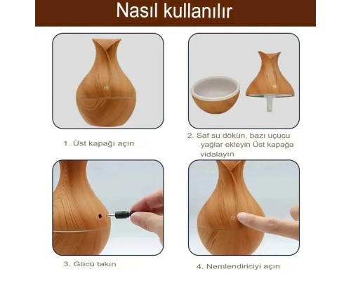 Dekoratif Tasarımlı Usb'li Hava Nemlendirici