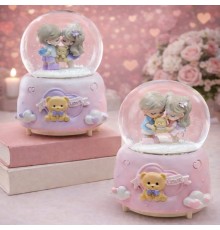 Sevimli Çift Büyük Boy Kar Küresi