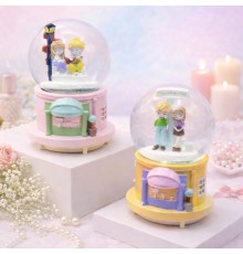 Büyük Boy Mutlu Aşıklar Tasarımlı Kar Küresi