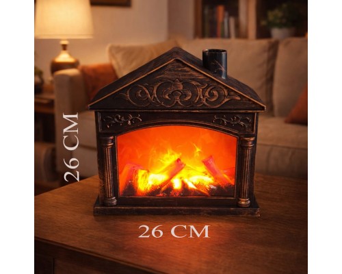 Dekoratif Led'li Ev Tasarımlı Şömine