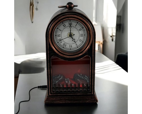 Dekoratif Tasarımlı Şömine Tasarımlı Romen Rakamlı Saat