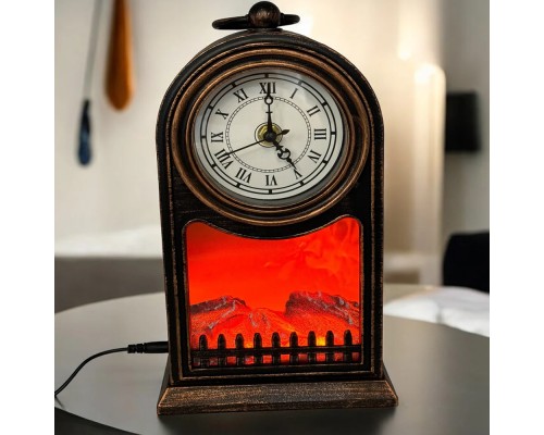 Dekoratif Tasarımlı Şömine Tasarımlı Romen Rakamlı Saat