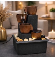 Led Işıklı Dekoratif Su Şelalesi