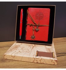 Pusula Tasarım Deri Defter Ve Dokunmatik Kalem