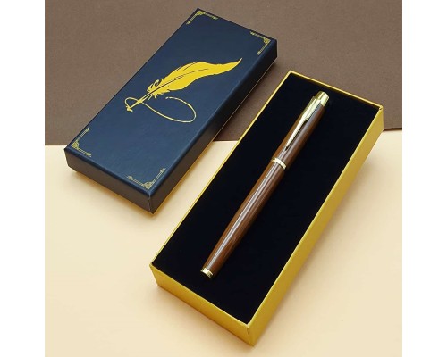 Öğretmenler Günü Hediyesi Kutulu Kahverengi Metal Kalem