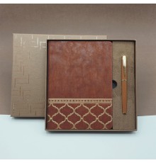 Toptan Kutulu Çizgili Lüks Defter Kalem Hediye Seti