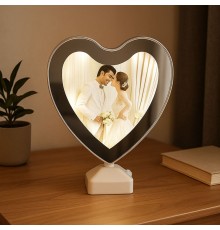 Led Işıklı Kalpli Sihirli Ayna