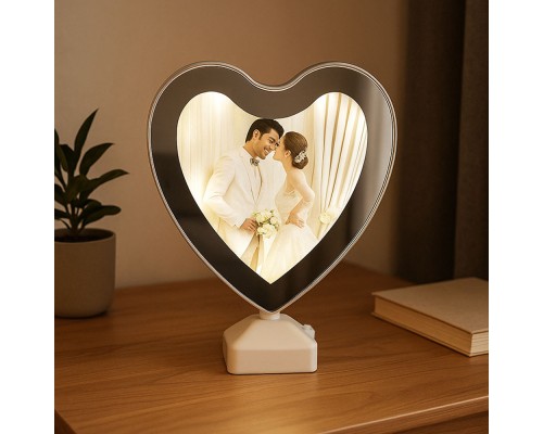 Led Işıklı Kalpli Sihirli Ayna