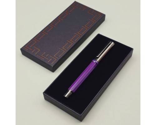 Kutulu Mor Metal Roller Kalem