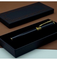 Gold İşlemeli Siyah Metal Roller Kalem