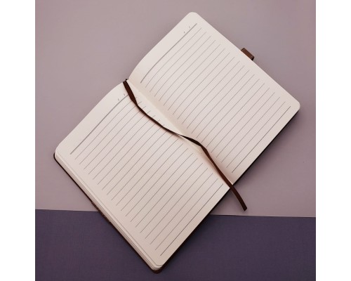 Kutulu Desenli Deri Defter Ve Metal Roller Kalem Set