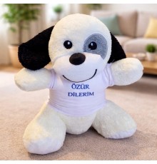 Özür Dilerim Tişörtlü Sevimli Peluş Köpek