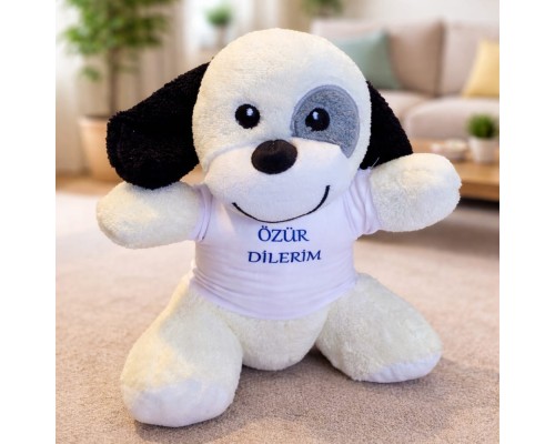 Özür Dilerim Tişörtlü Sevimli Peluş Köpek