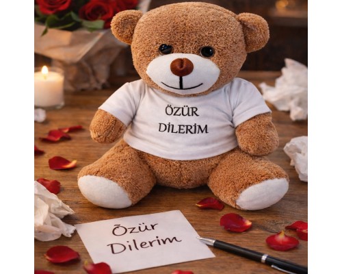 Özür Dilerim Tişörtlü Oyuncak Ayıcık