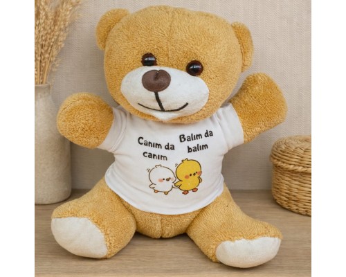 Canım Da Canım Balım Da Balım Tişörtlü Peluş Ayıcık