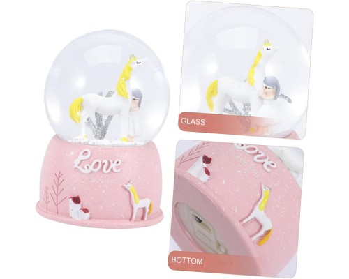 Pembe Peluş Ayıcık Kar Küresi Ve Pembe Çikolata Not Defteri