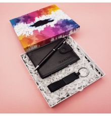 Anahtarlık Cüzdan ve Siyah Touchpen Kalem