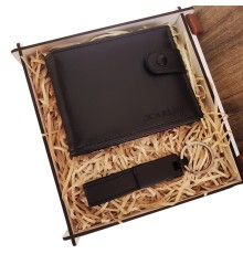 Cüzdan Anahtarlık Ahşap Kutulu Set