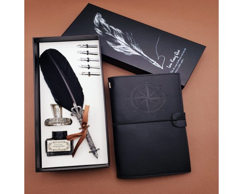 Siyah Divit Hokka Defter ve Kalem