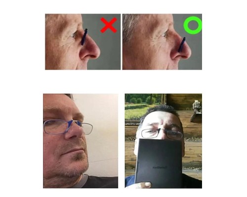 Nikula Burun Üstü Mini Sapsız 2.5x Gözlük Büyüteç - Kırmızı